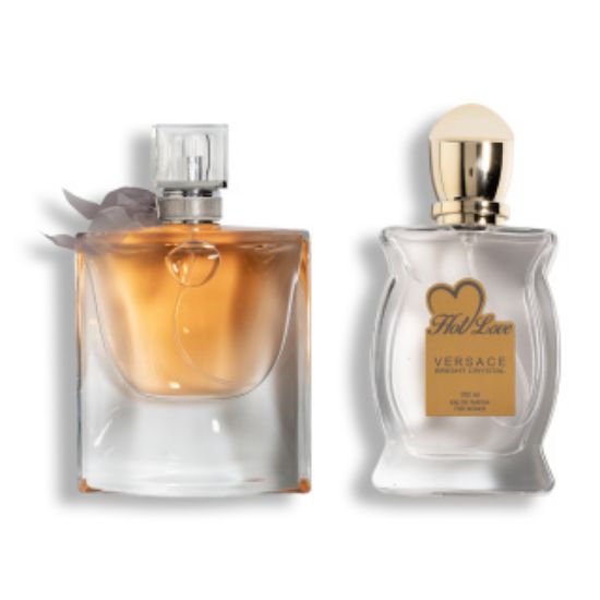 پک 2 عددی ادو پرفیوم زنانه هات لاو مدل La Vie Est Belle حجم 75 میلی لیتر و Versace Bright Crystal حجم 100 میلی لیتر